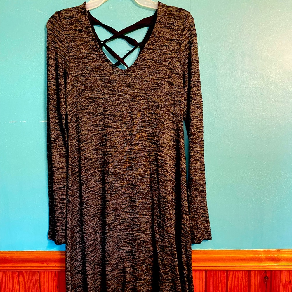 A “just be” black long sleeve dress. Size small